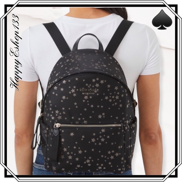 ♠️ kate spade Chelsea Scattered Stars The Little Better Jacquard Nylon Backpack - Picture 13 of 13